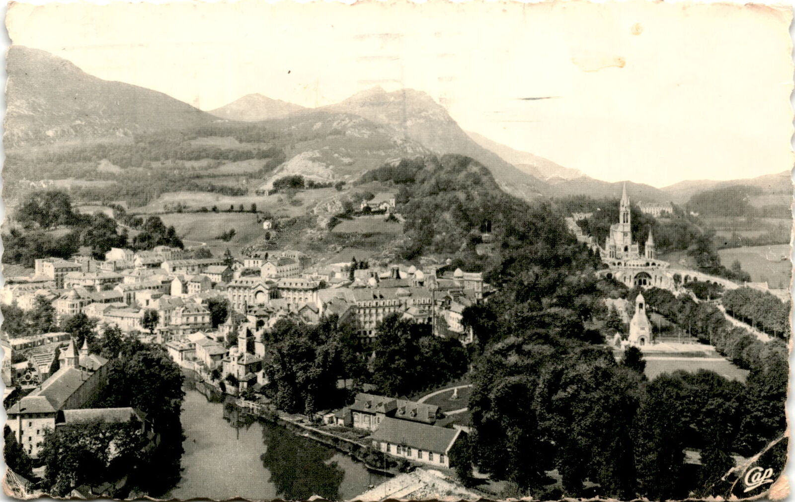 Lourdes, France, Castle, Cie des Arts Photomecaniques, Paris, French Postcard