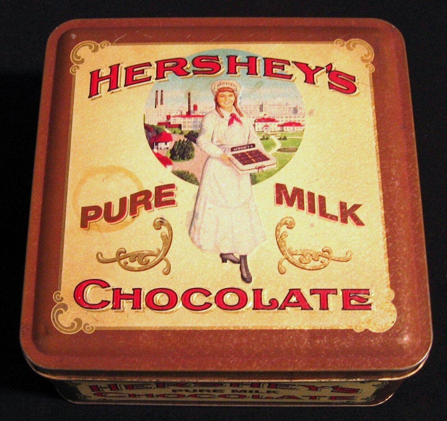 Hershey\'s Pure Milk Chocolate Vintage Edition #2 Collectible 1992 Tin Canister