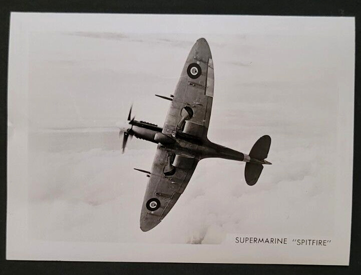 British SUPERMARIINE SPITFIRE  WWII Fighter Aircraft By Royal AF Aerial Photo