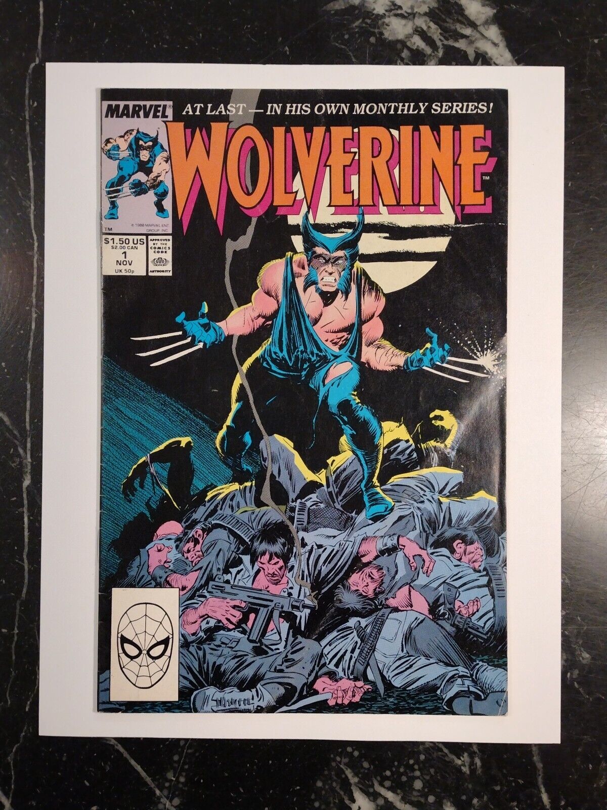 Wolverine #1  VERY GOOD 4.0   1st Wolverine As Patch, 1st Print HOT🔥 KEY🔑 1988