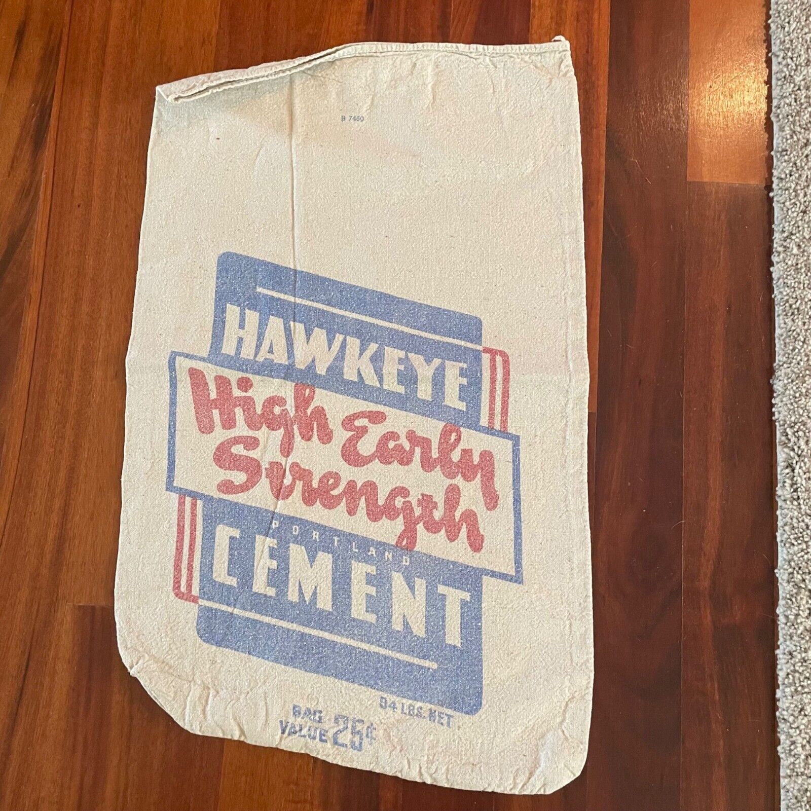 Vintage HAWKEYE 5lb Cement Bag High Early Strength Portland
