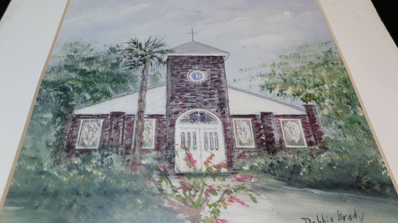 Tybee Island Georgia Trinity Chapel United Methodist Church Art Print Pre-owned