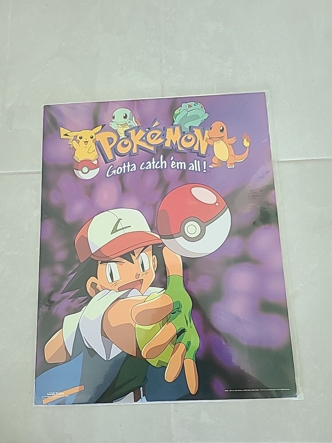 Scorpio Pokemon Original SEALED 1999 Poster  Nintendo Gotta Catch em all RARE 