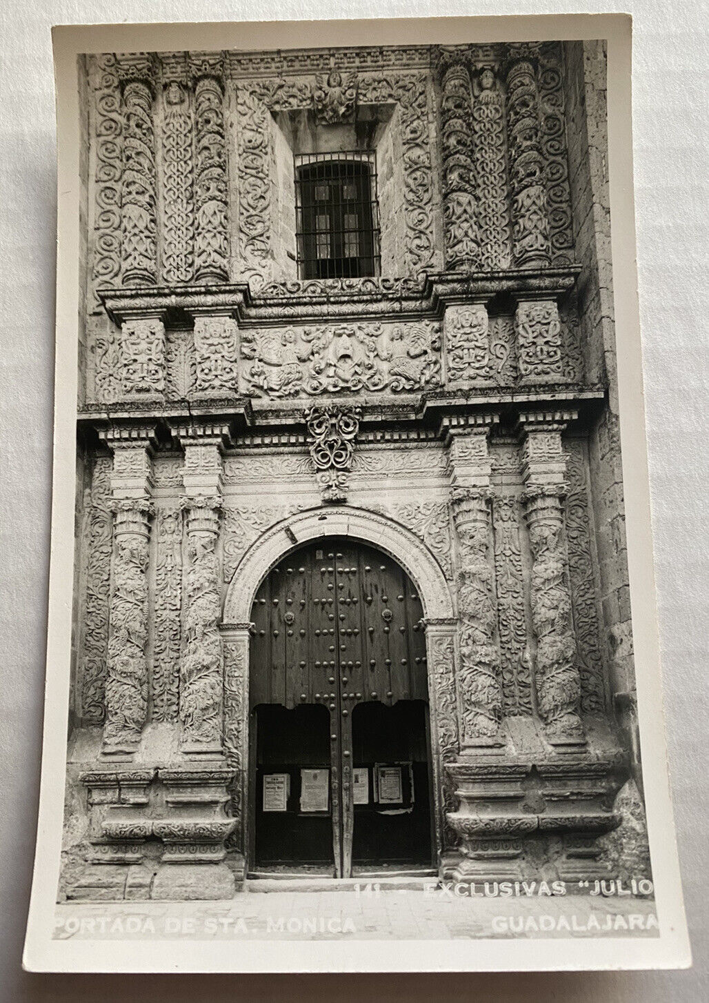 Vintage RPPC Postcard ~ Portada de Santa Monica ~ Guadalajara Jalisco Mexico