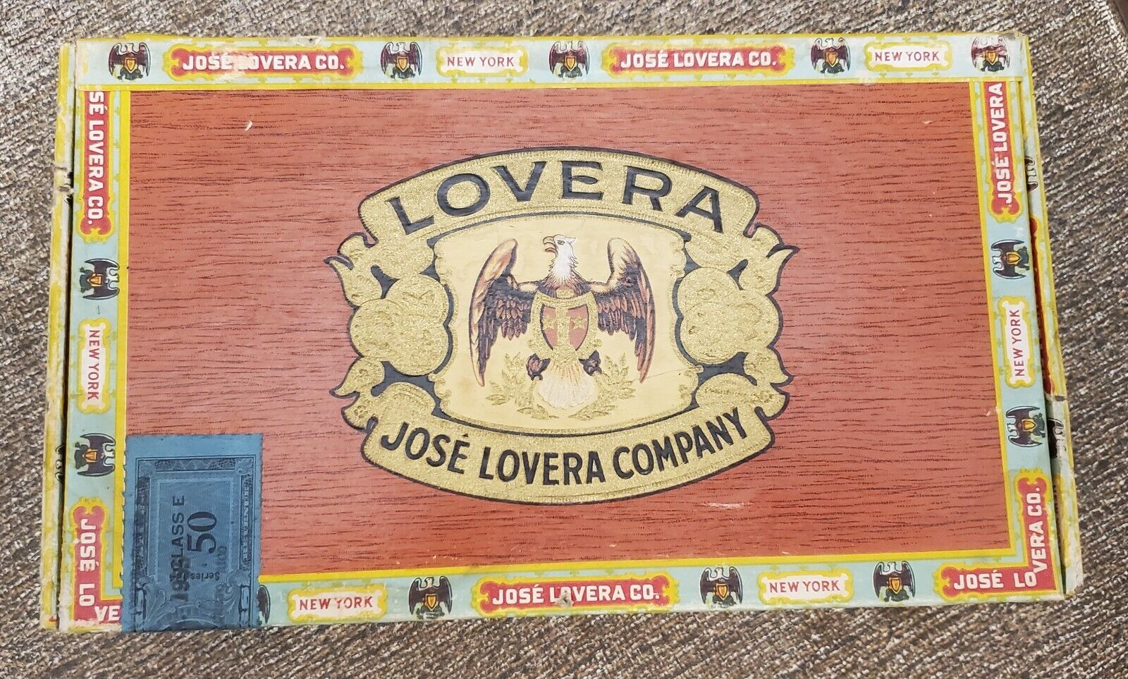Jose Lovera Company Cigar Box for Perfecto De Luxe (CLARO) - 10￠Each