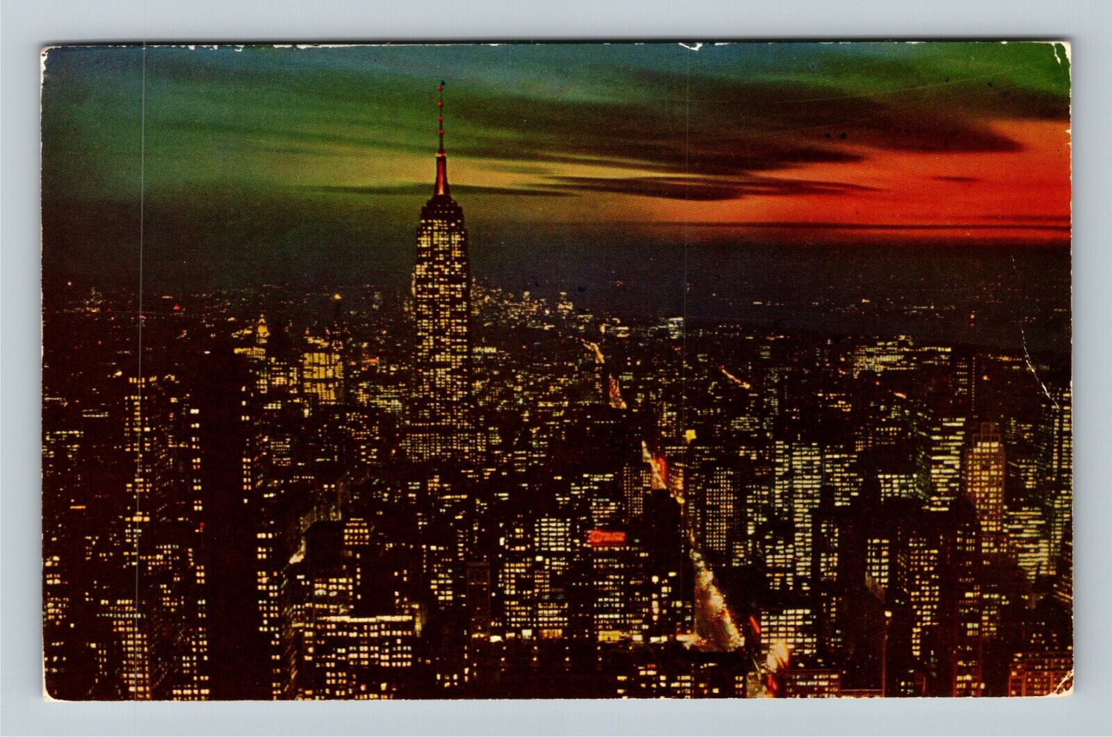 New York City NY, Aerial View New York City, c1954 Vintage Postcard
