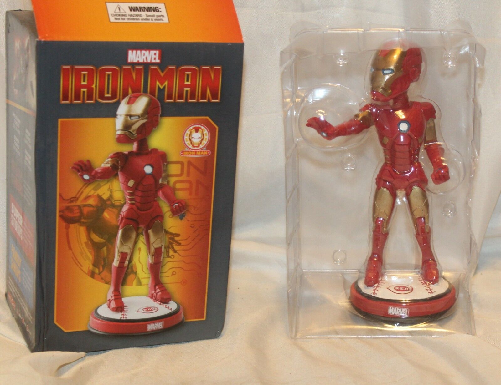 Iron Man Cincinnati Reds Bobblehead Figure 2017 Marvel Ironman w/Box