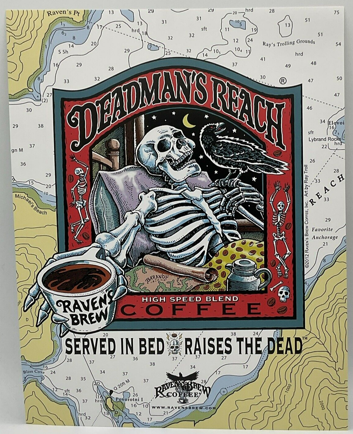 Raven’s Brew Coffee Deadman’s Reach High Speed Blend Coffee Skeleton Tumwater