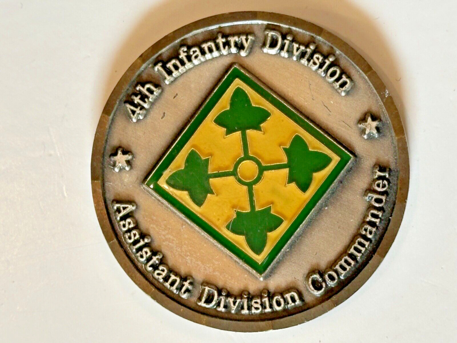 4th Infantry Division Assistant Division Commander 1-Star Challenge Coin