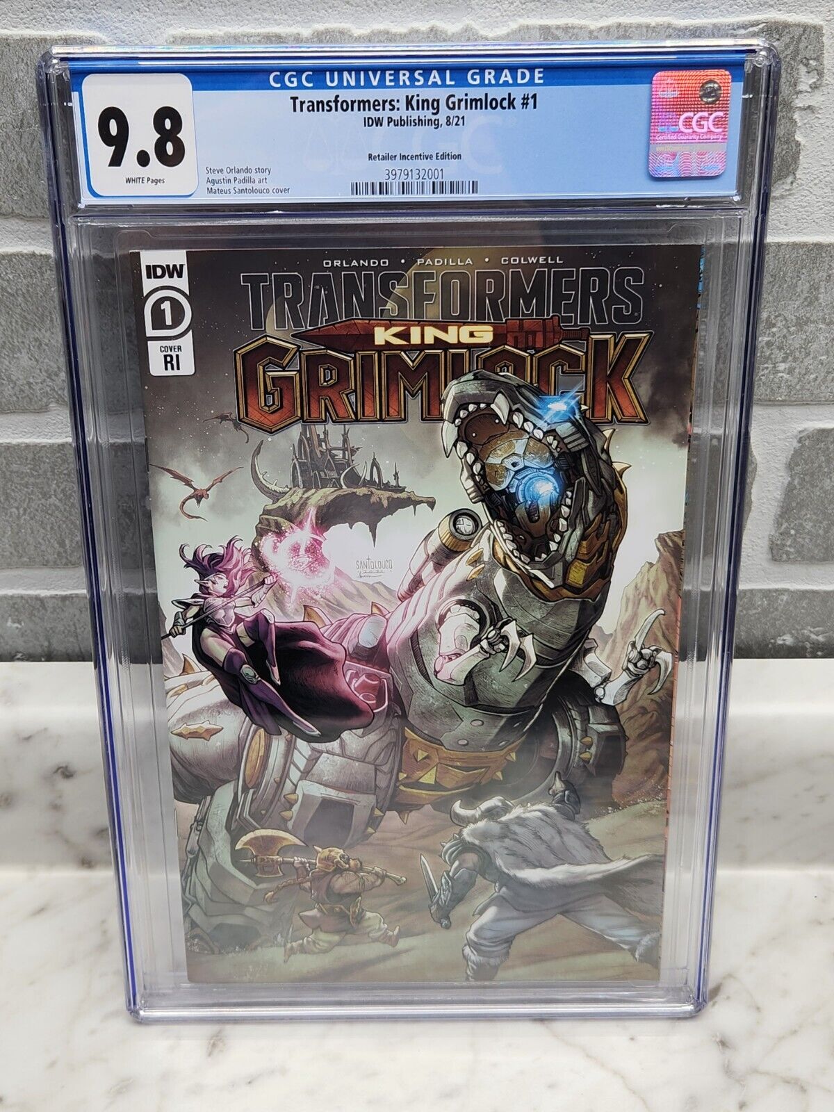 Transformers King Grimlock #1 RI CGC 9.8