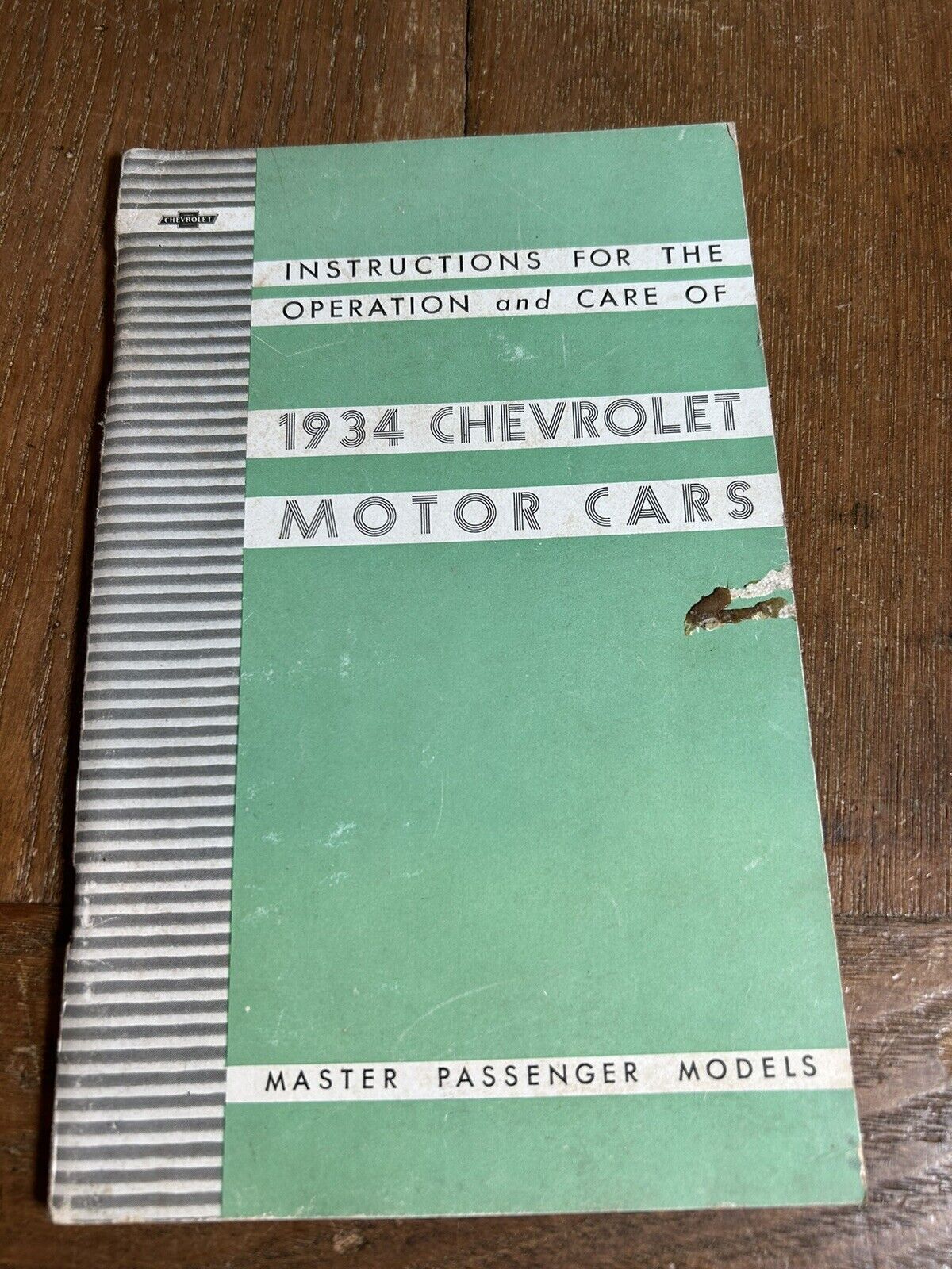 1934 Chevrolet Motor Cars Operations Owner\'s Manual