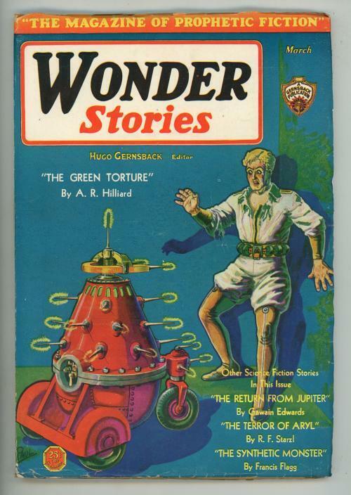 Wonder Stories Mar 1931 Frank R. Paul Cover - High Grade