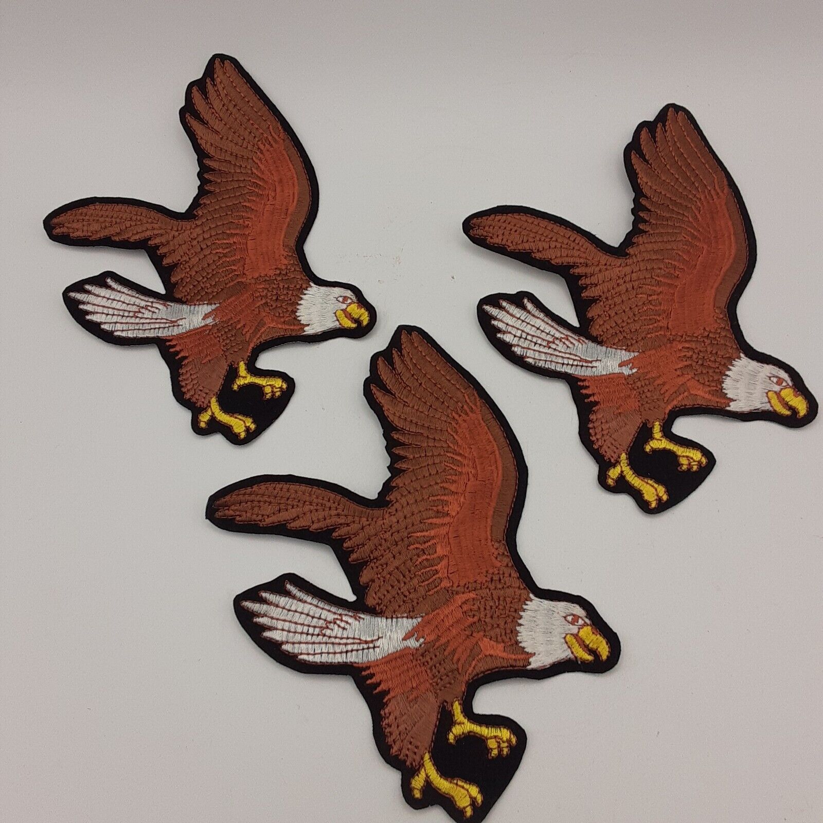 Flying Landing Eagle Sew-On Patch Lot of 3 Patches Motorcycle Biker 6\