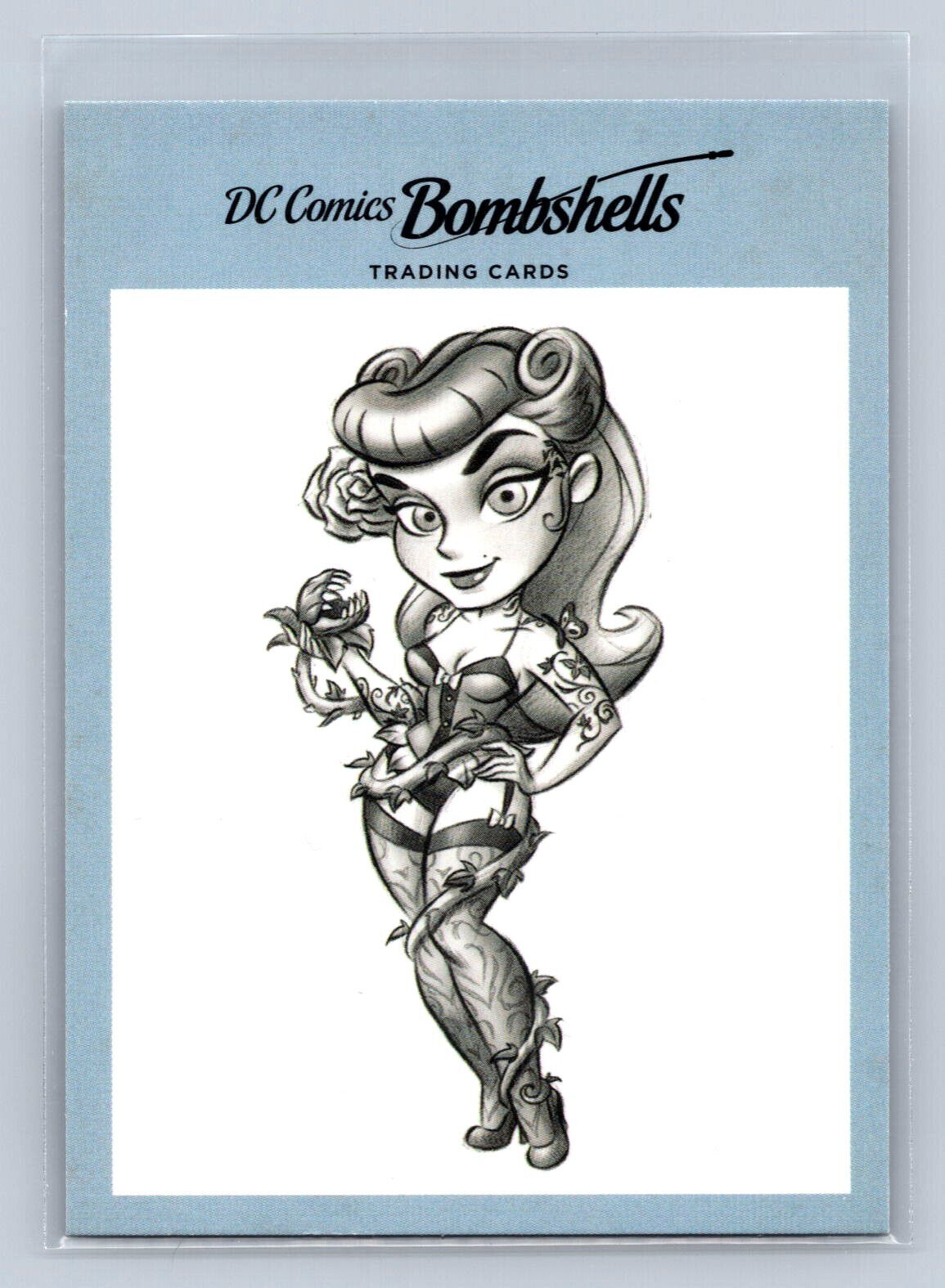 Poison Ivy - 2017 Cryptozoic DC Bombshells Sketches parallel insert card #04