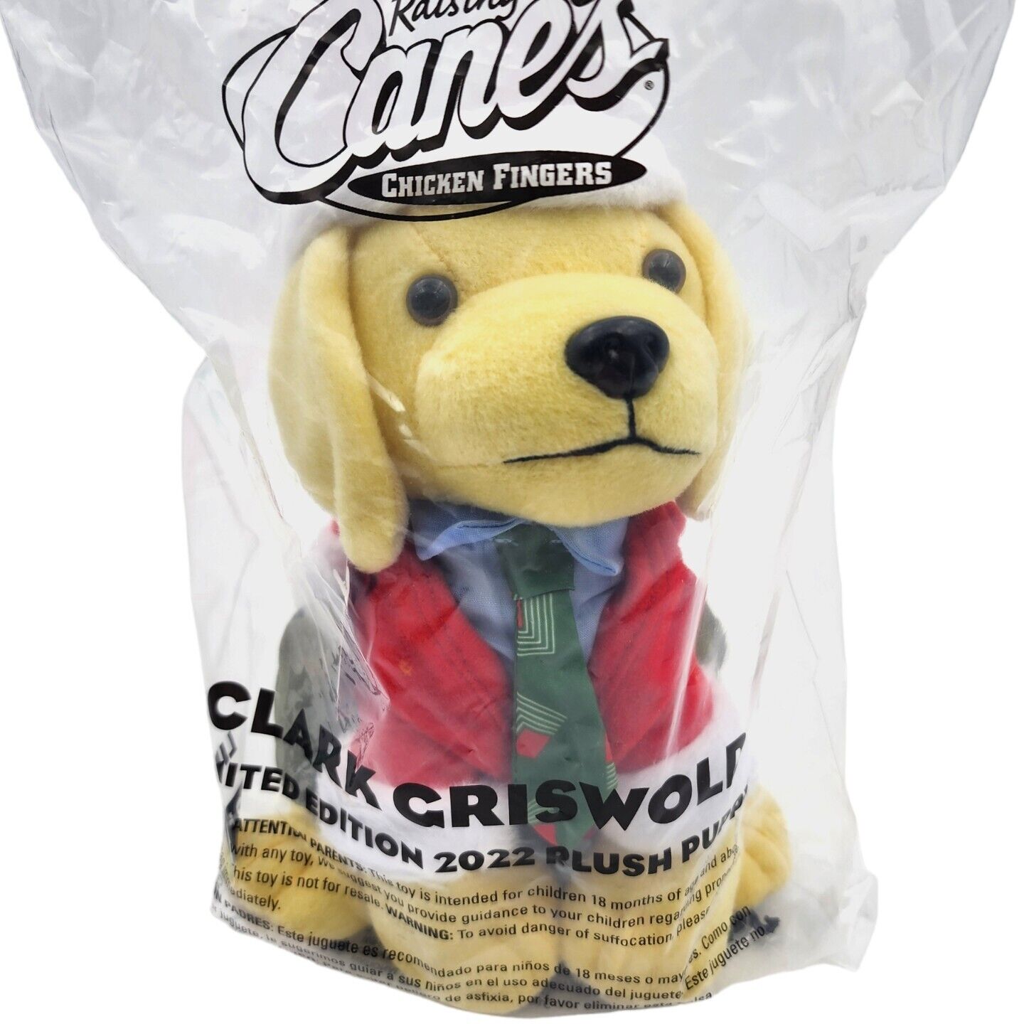 Raising Canes Christmas Vacation Clark Griswold Squirrel Plush Dog 2022