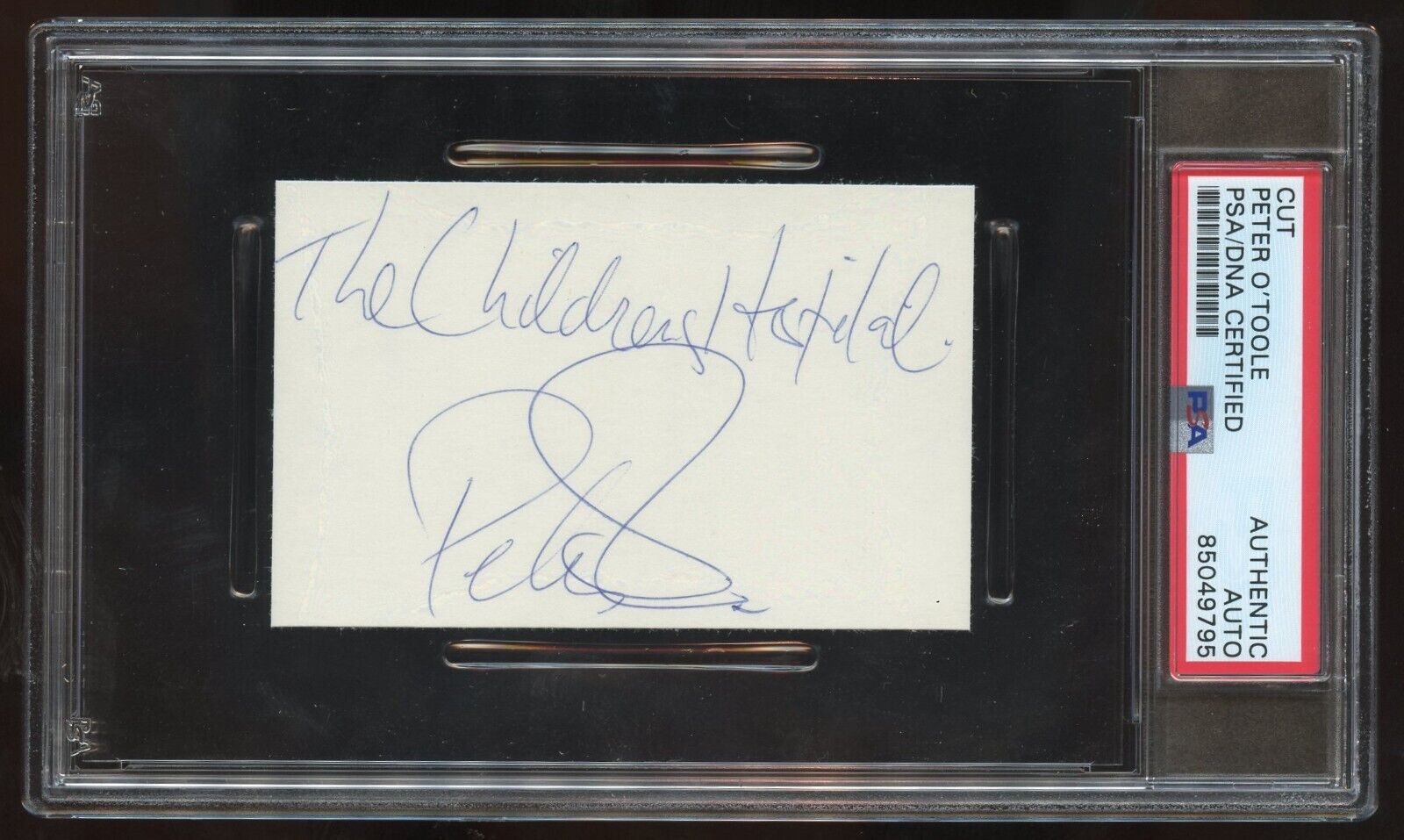 Peter O'Toole signed autograph auto 2x3 cut Actor Lawrence of Arabia PSA Slabbed