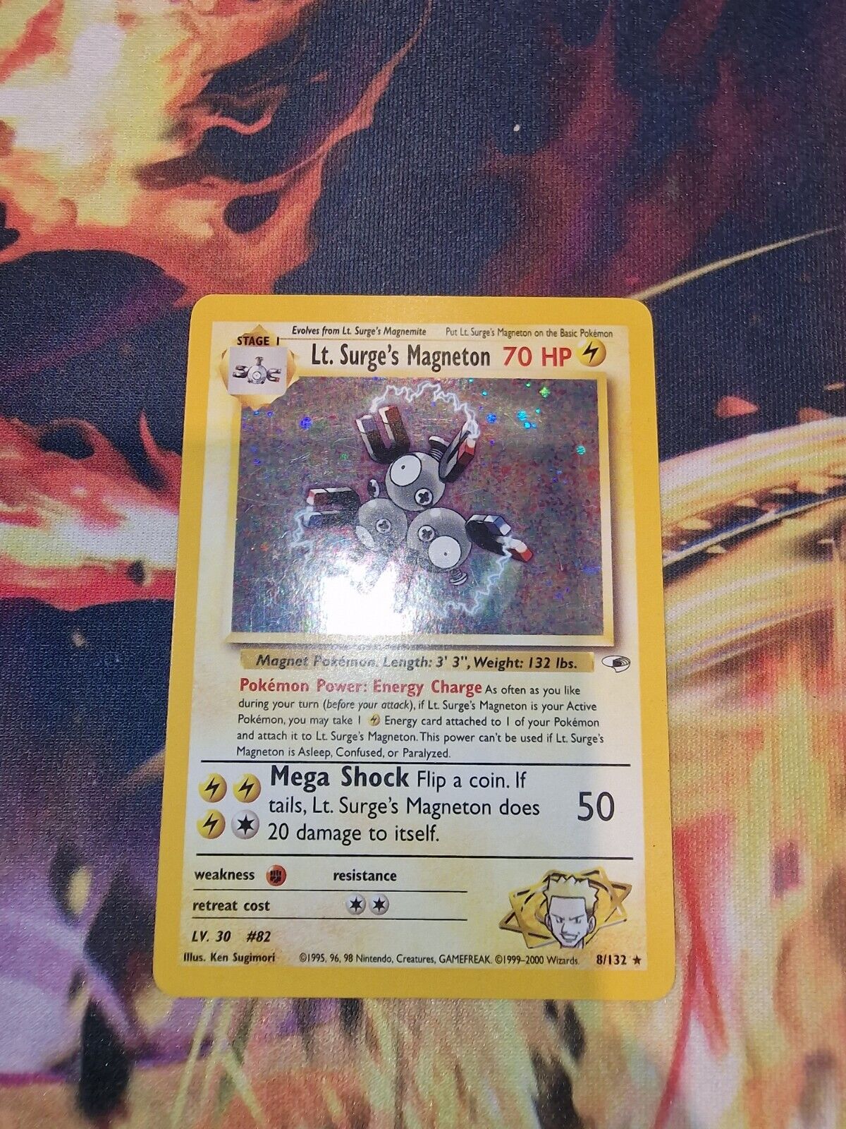 Lt. Surge\'s Magneton Gym Holo Pokemon Card - NM