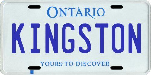 Kingston Ontario Canada Aluminum License Plate