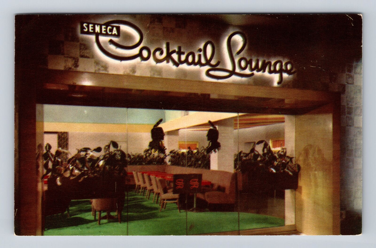 Rochester NY-New York, Hotel Seneca Cocktail Lounge Advertising Vintage Postcard