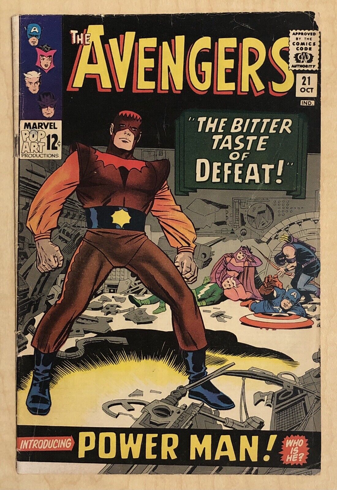Avengers #21 VG- 3.5 Marvel 1965 1st Erik Josten as Power Man