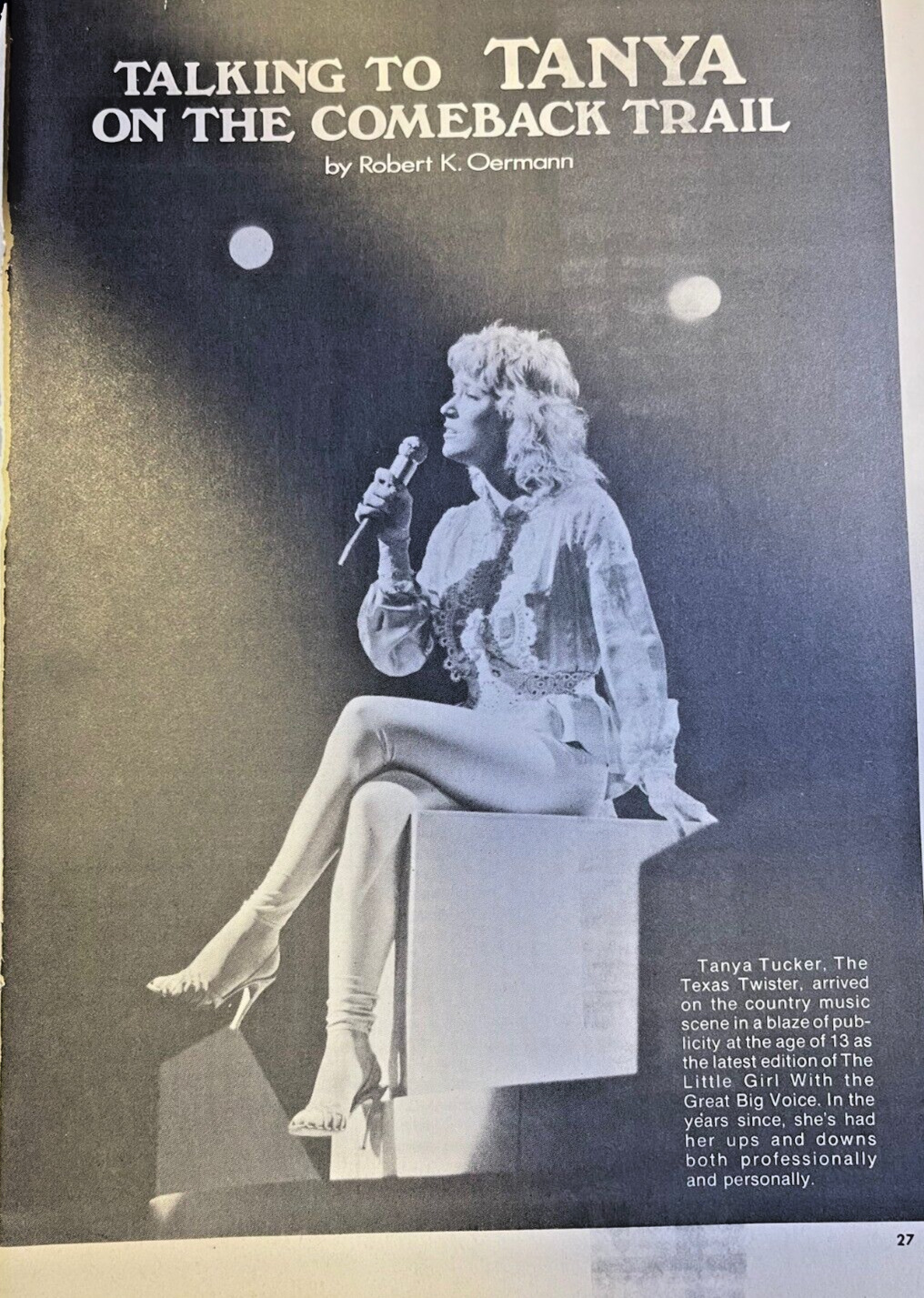 1983 Country Singer Tanya Tucker On The Comeback Trail