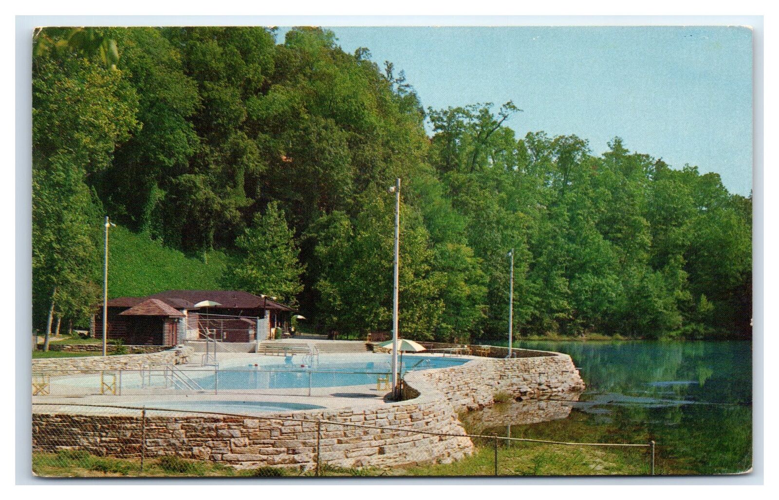 Slade, KY Postcard-  SWIMMING POOL AND BATH HOUSE AT NATURAL BRIDGE STATE PARK