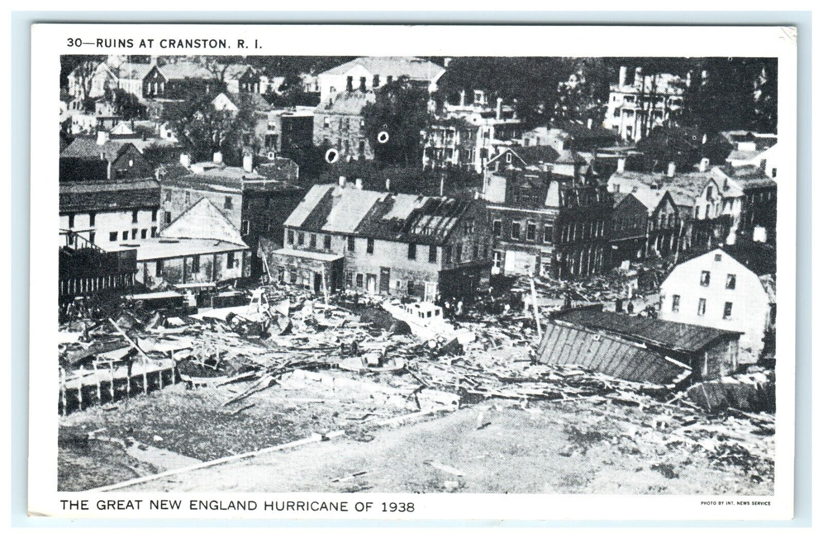1938 Great Hurricane Ruins in Cranston RI Rhode Island Disaster