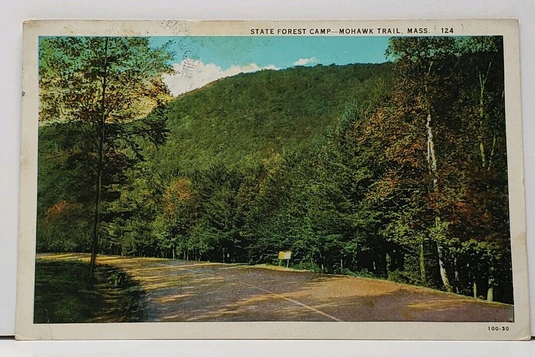 MA State Forest Camp Mohawk Trail Massachusetts Postcard H5
