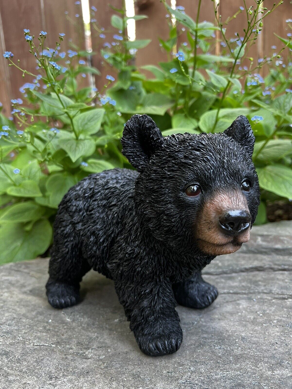 Black Bear Cub Strolling Going for a Walk, Figurine/Cottage Cabin Ornament/ Bear