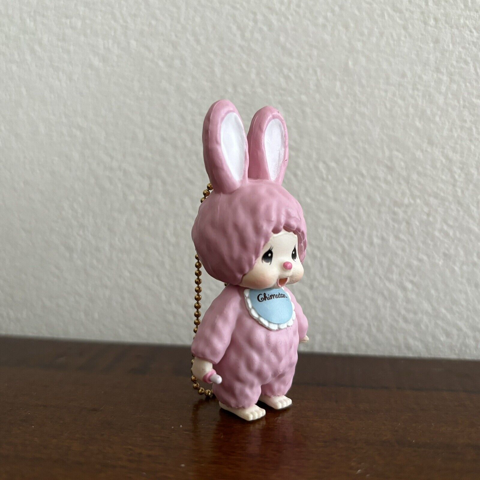 50th Anniversary Limited Monchhichi Friends Chimutan Pink Bunny Mascot Keychain