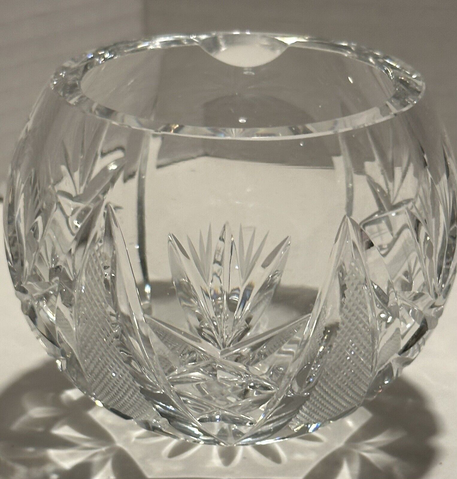Vintage Cut Crystal Candle Holder Votive Candle Holder Heavy Lead Crystal Bowl