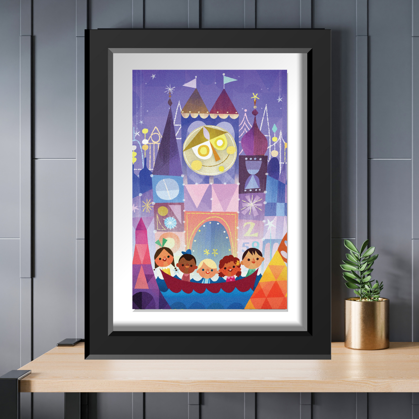 Disney Its a Small World Disneyland Attraction Clock 11x17 Poster Print