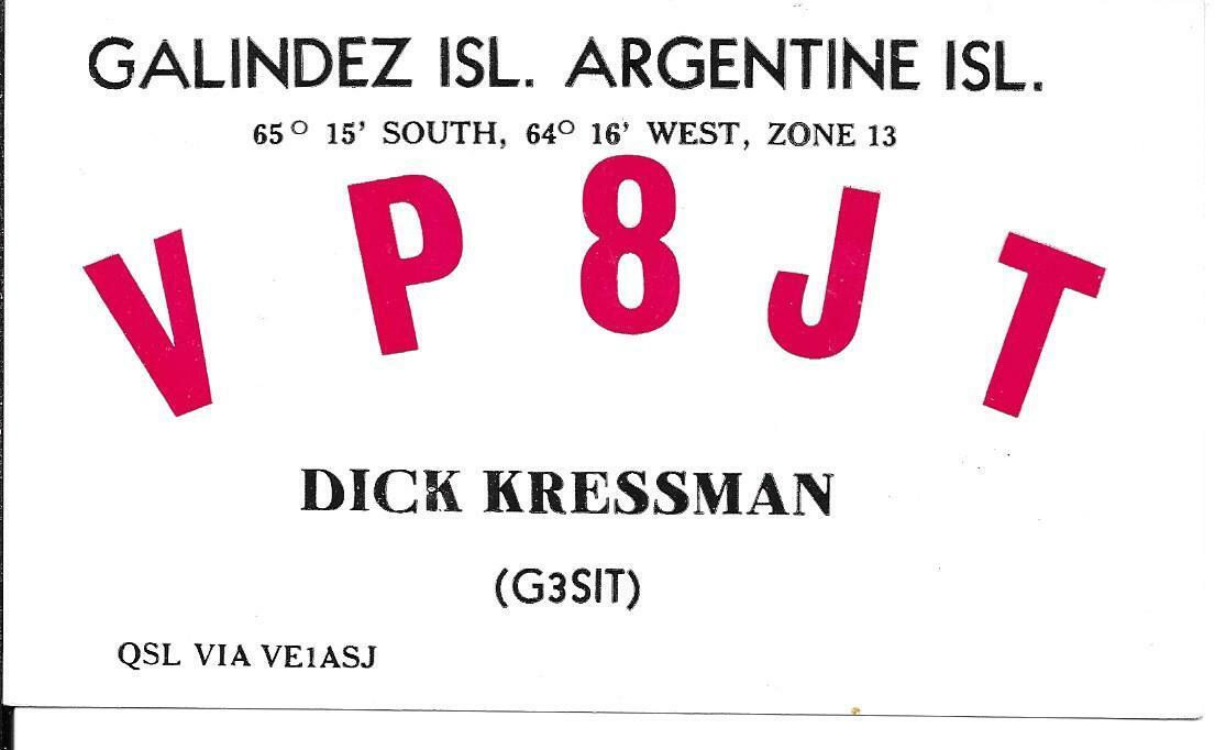 QSL 1969  British Antarctica    radio card   