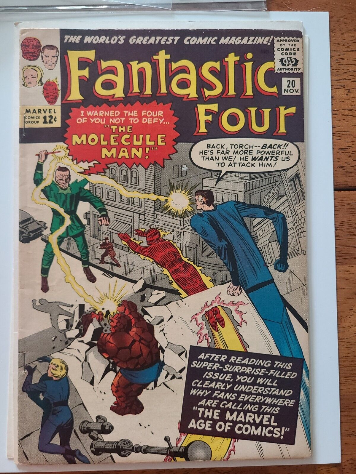 Fantastic Four #20 Key 1st Appearance Molecule Man Kirby Lee 4.5
