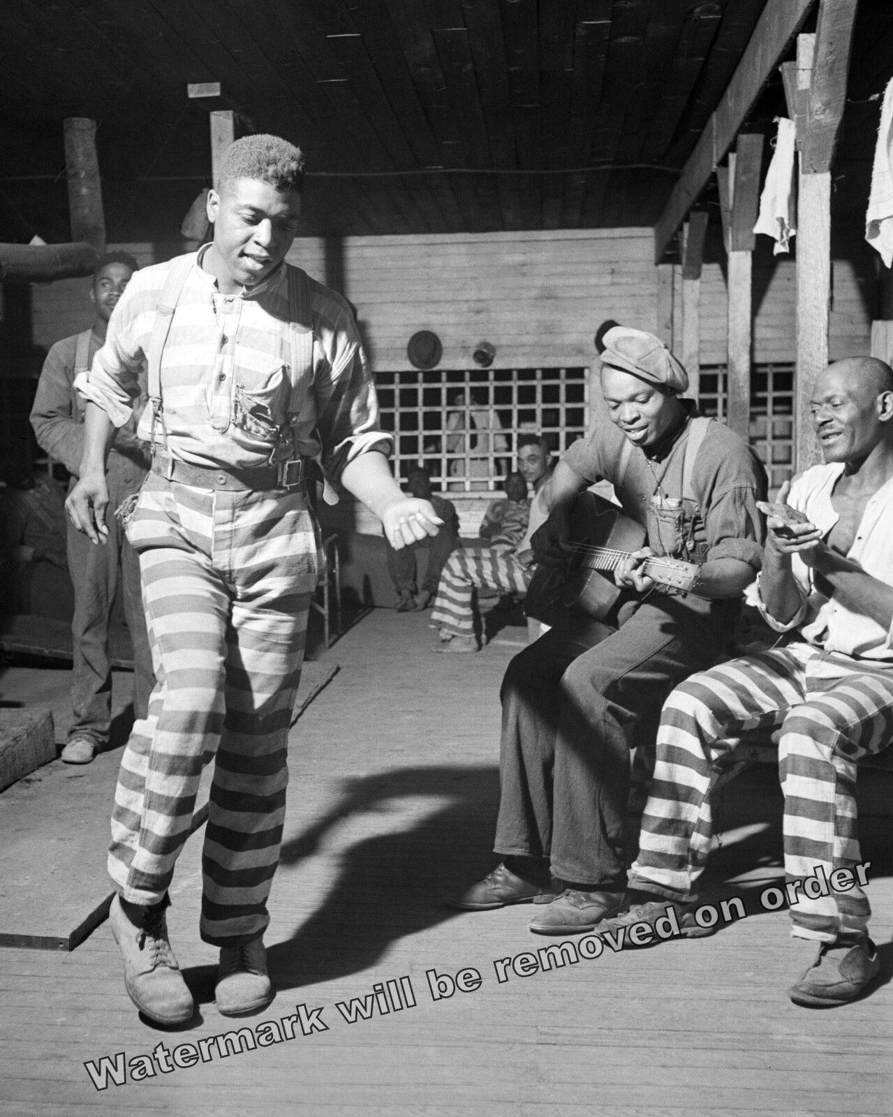 Photograph Inmates Dancing in Convict Camp Greene County Georgia 1941 8x10