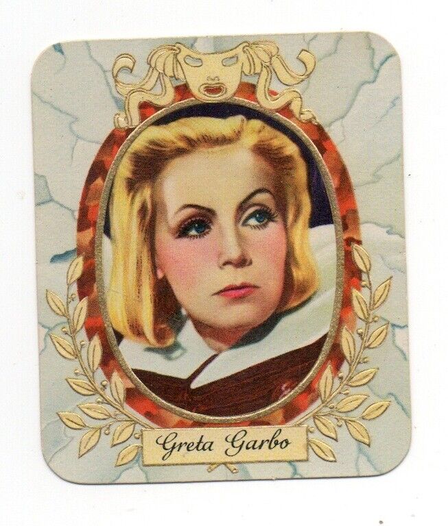 #10 Greta Garbo 1934 Garbaty Film Star Series 1 Embossed Cigarette Card