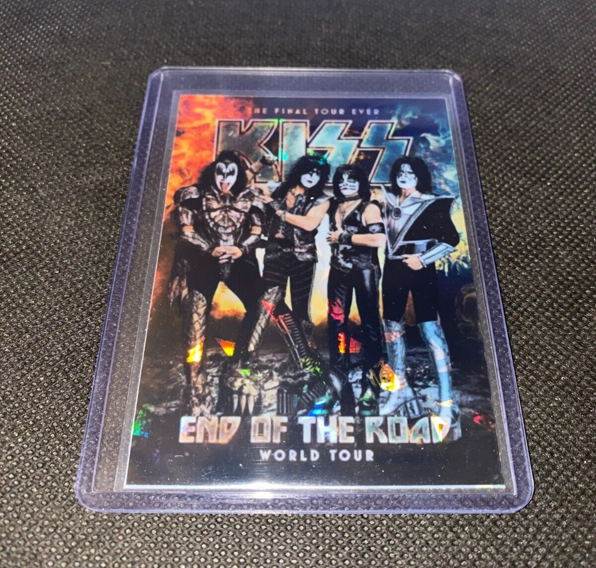 Kiss Custom Mini Concert Poster Refractor Card End of the Road Tour in toploader