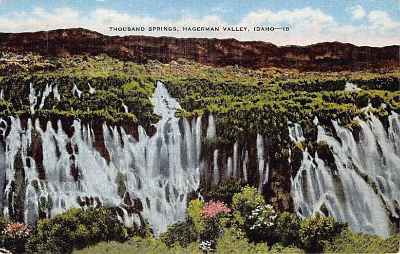 Postcard ID: Thousand Springs, Idaho, Vintage Linen, Posted 1956