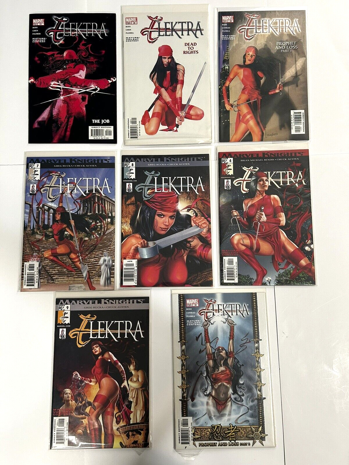 Marvel Comics- Random Elektra comic book lot of 8 Great Condition
