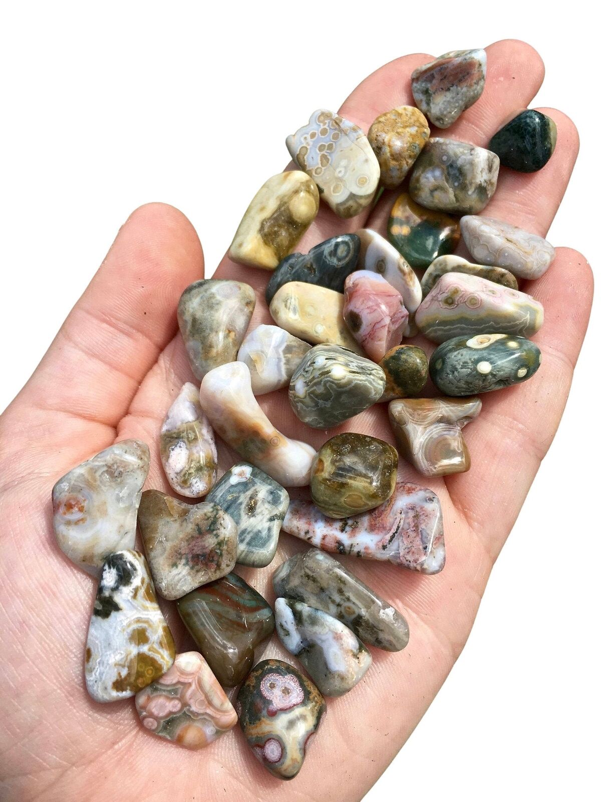 Ocean Jasper Tumbled Stone (Mini) Polished Natural Ocean Jasper from Madagascar
