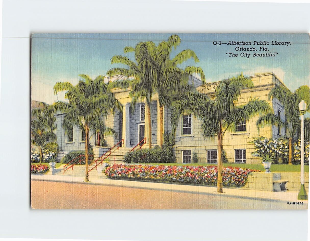 Postcard Albertson Public Library Orlando Florida USA