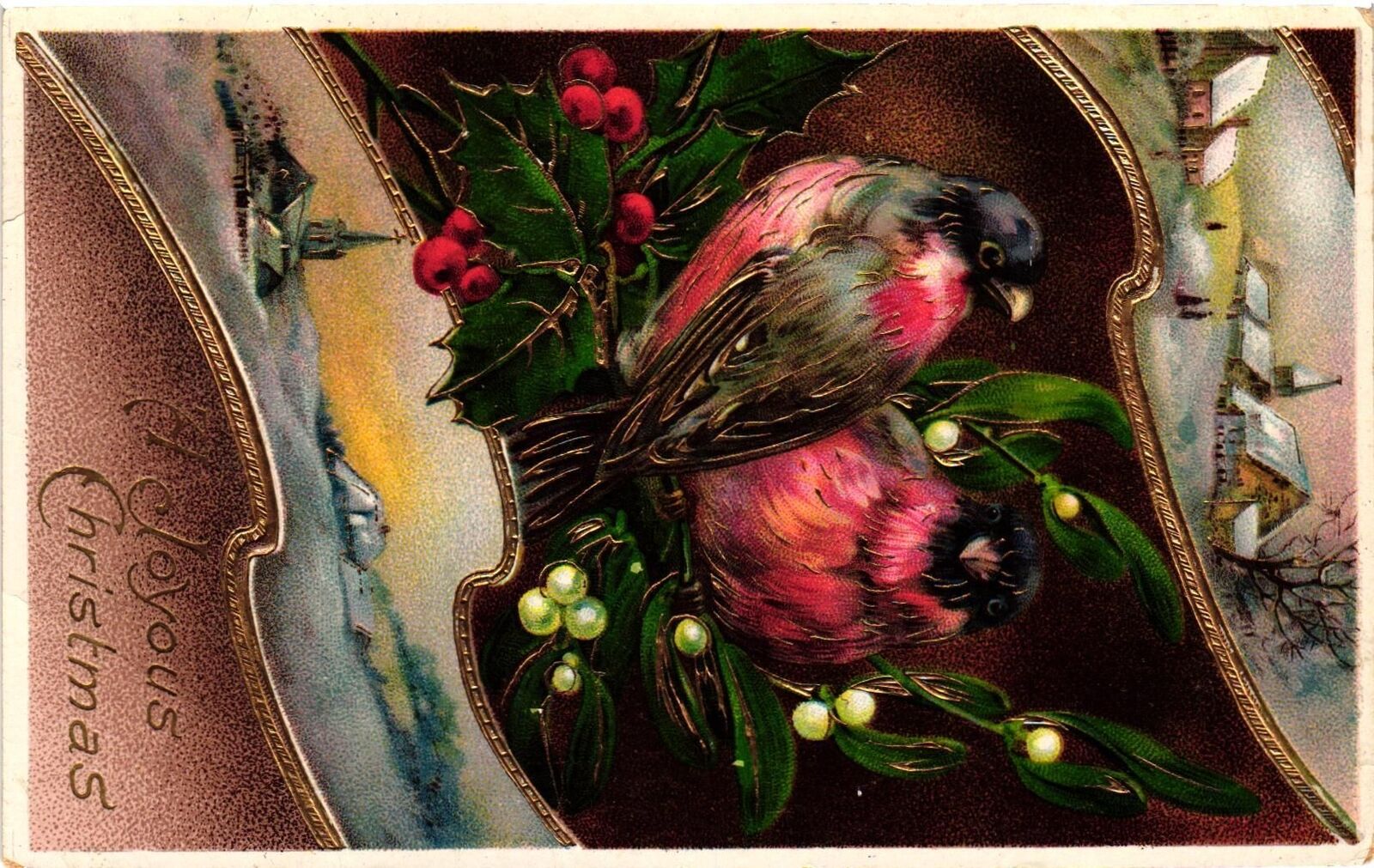Vintage Postcard- A Joyous Christmas