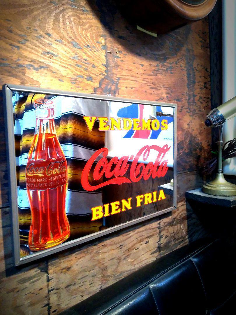 Genuine Coca-Cola Spanish pub mirror mirror made in USA #42d4b3