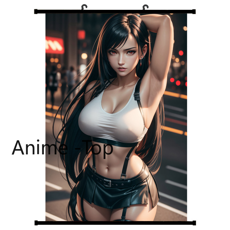 Pop Anime Poster  Tifa  Painting Wall Scroll Poster 60x90cm 001