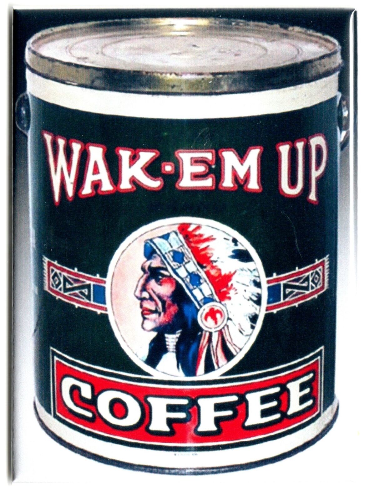 Old Wakem Up Coffee Tin label on Refrigerator Magnet BUY 3 GET 2 FREE MIX