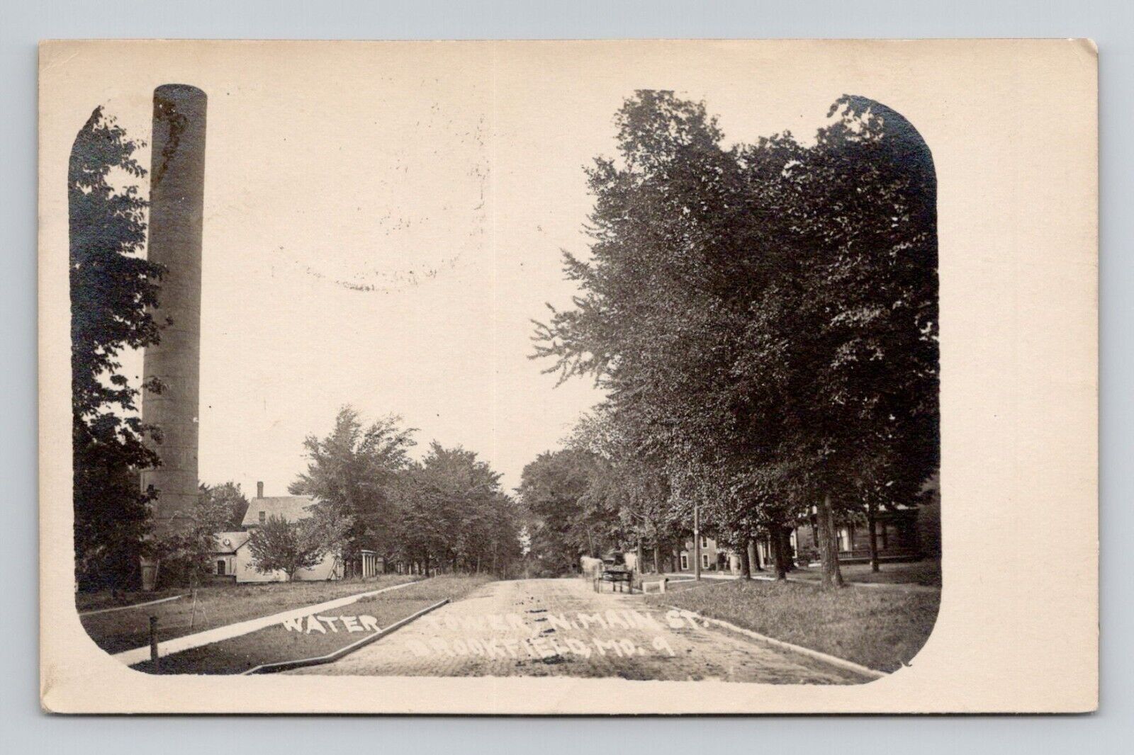 Postcard RPPC Main Street Brookfield Missouri, 1911 Real Photo Antique i1