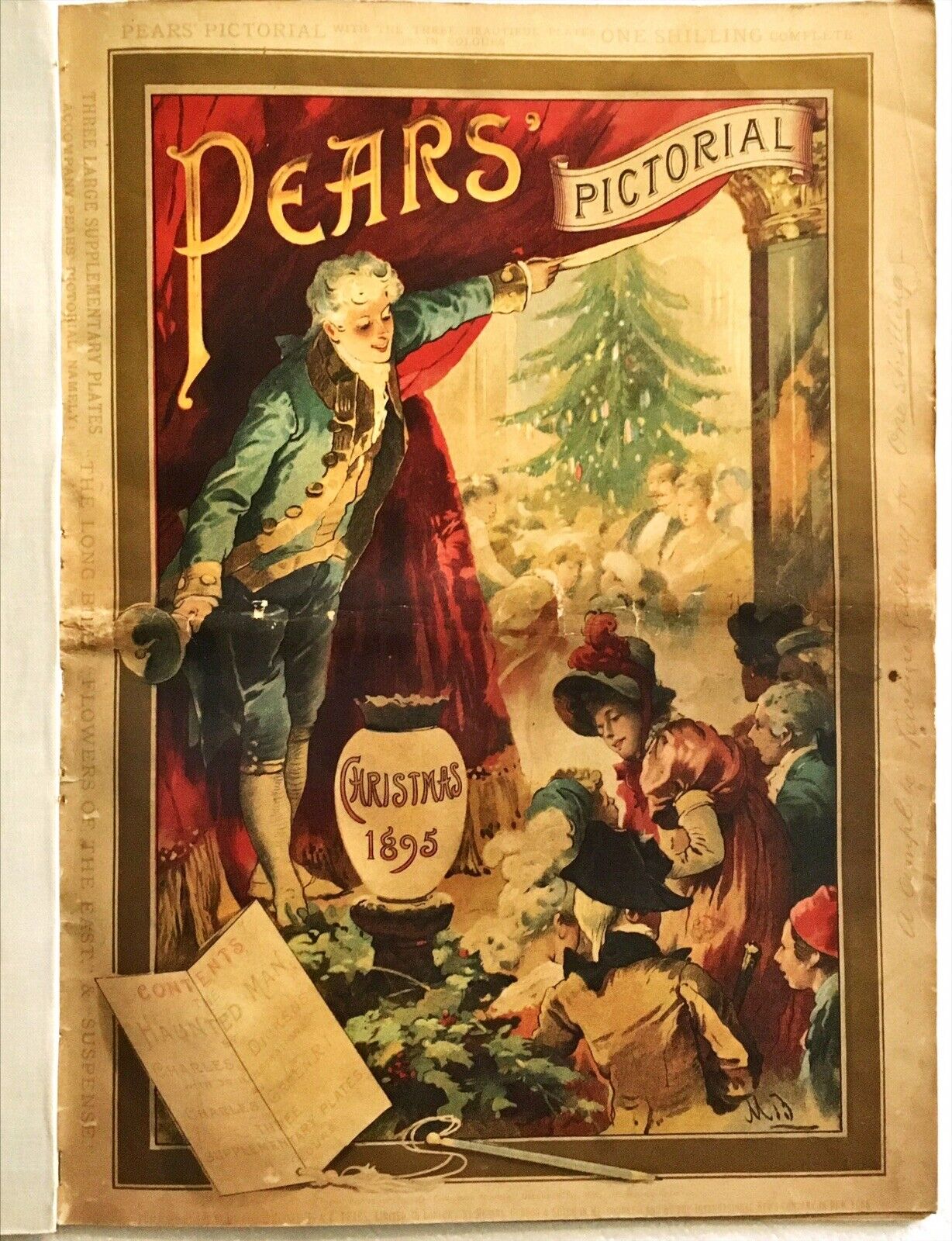 1895 Christmas Pears Pictorial Soap Haunted Man Advertisement Ads Victorian