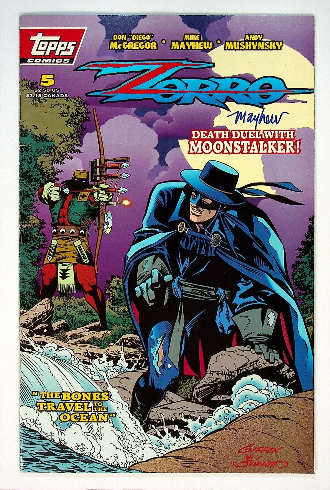 Zorro #5 Signed by Mike Mayhew Tops Comics