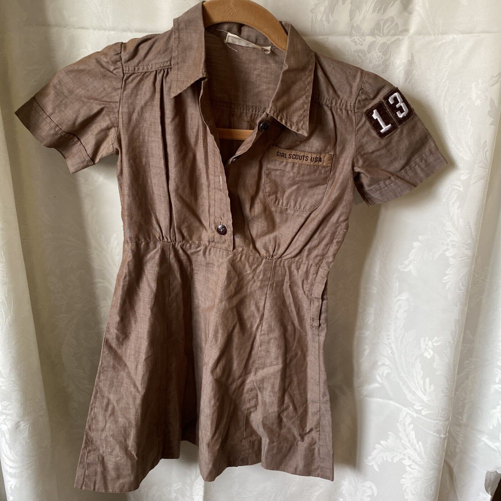 Girl Scout Brownies Dress Vintage 
