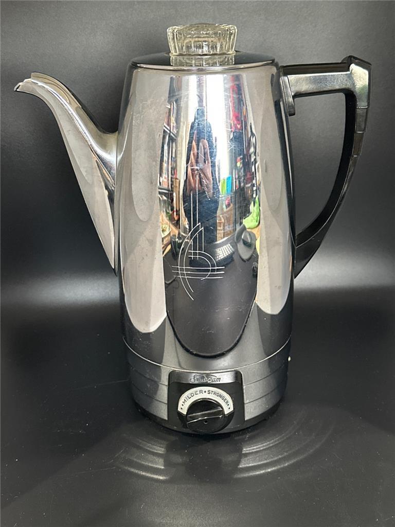 Sunbeam Vintage Art Deco Coffee Automatic Percolator Coffee Pot Electric-Tested